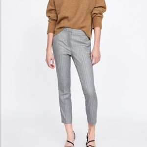 ZARA Herringbone Cigarette Pants